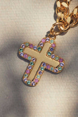 Rainbow Cross Charm