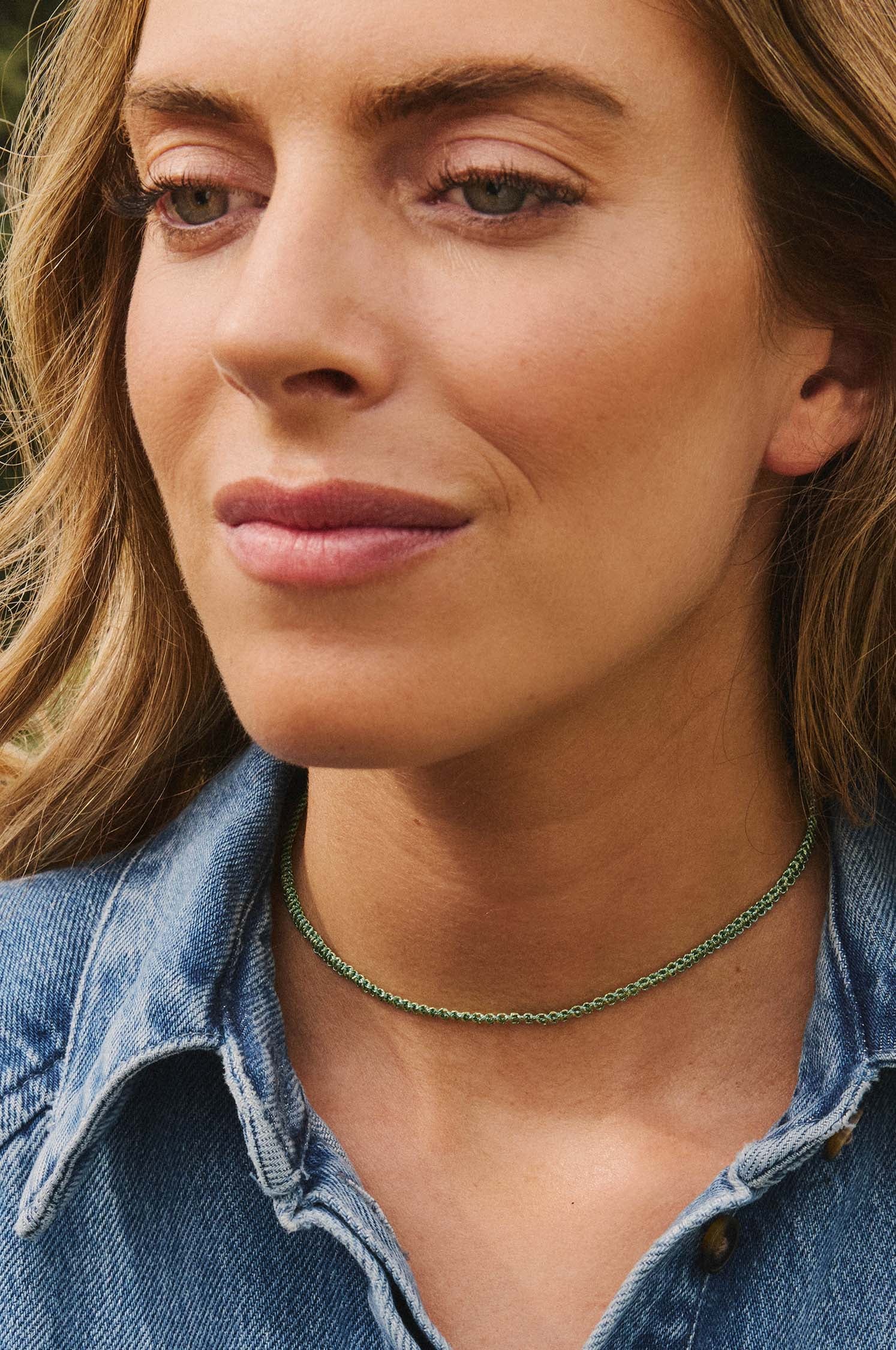 Collar Macrame Verde Intenso | REALIZADO A MANO