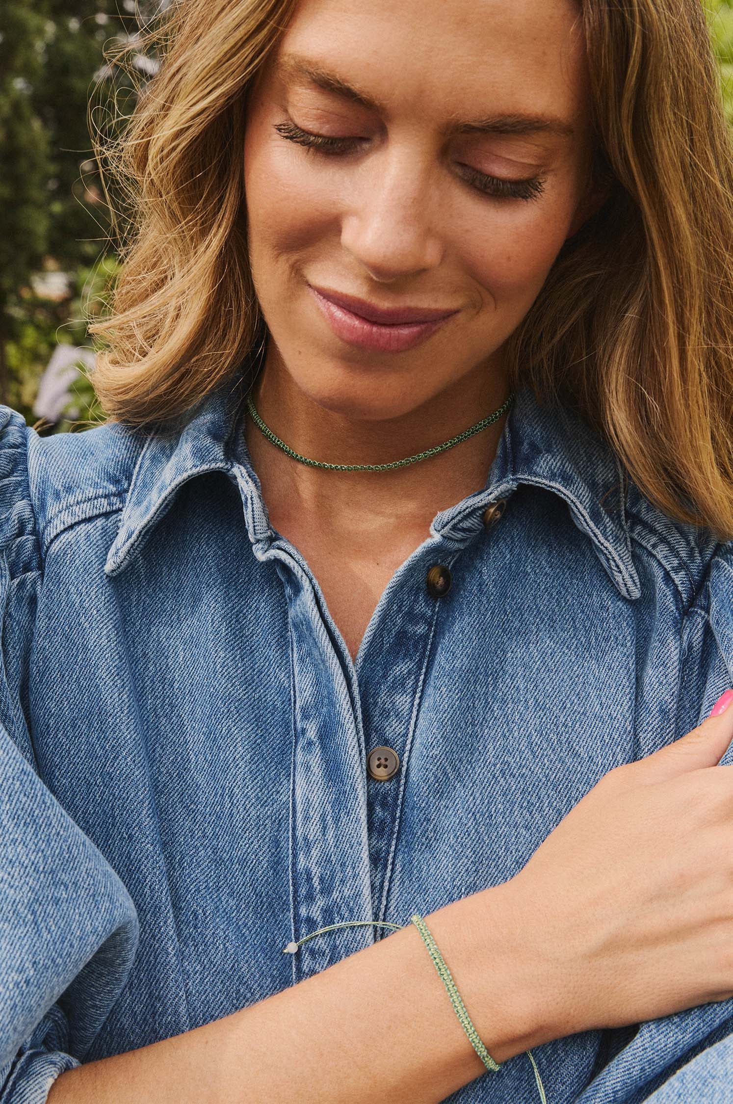 Collar Macrame Verde Intenso | REALIZADO A MANO