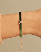 Emerald Velvet Ribbon Bracelet